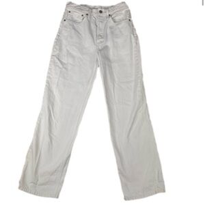 Aritzia Denim Forum Joni High Rise Loose Jeans White Size 26